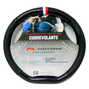 Cubre Volante Negro con Carbono y Bandera Alemania/Francia – Base Plana 38CM francia