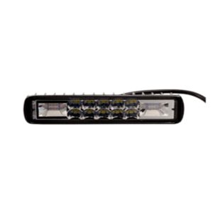 Faro LED Rectangular Microchip 18 LED Blanco y Ámbar | Dual Flash