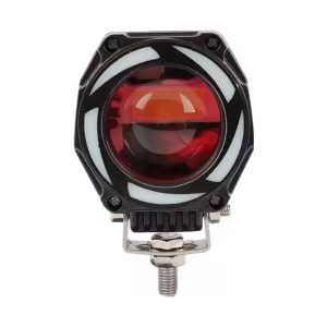 Faro Moto/Cuatri Led Lupa Blanco + Flash + Ojo De Ángel Multicolor