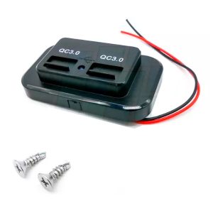 Toma Cargador Rápido USB Doble para Atornillar