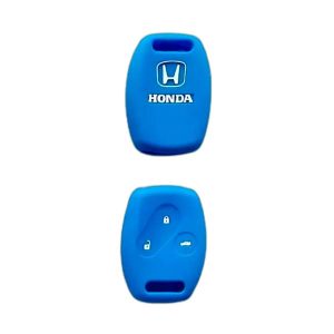 Funda De Llave Honda Fit / City / CRV / Civic – 3 Botones – Silicona azul