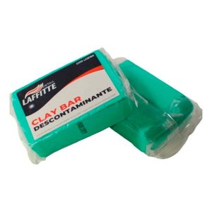 clay bar LAFFITTE 8.5x6 cm grado medio para descontaminación de pintura automotor