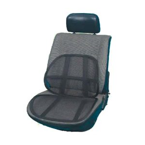 Cubre asiento esterillado negro reforzado con respaldo completo, antitranspirante