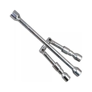 Llave cruz plegable 4 bocas cromada 17 19 21 23 mm compacta y resistente