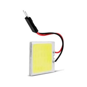 lámpara LED plaqueta blanca con 24 LEDs COB y conectores T10 y tubular