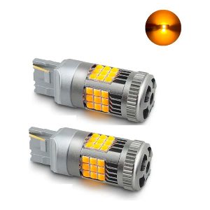 lámpara LED T20 1 polo con cooler color blanco o ámbar para posición o luz diurna