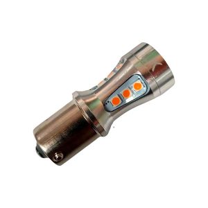 lámpara LED 1 polo CANBUS ámbar con lupa 18 LED