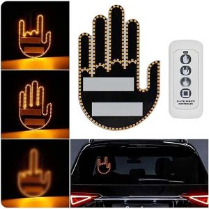 Mano con luz LED y control remoto con gestos para vehículos