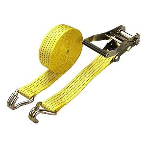 Cinta de amarre reforzada 2" x 27' con criquet metálico para auto o camioneta