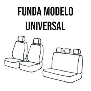 Juego de fundas cubre asiento universales para auto con logo bordado y respaldo enterizo