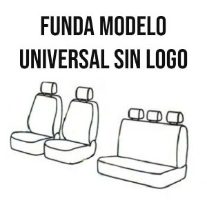 Fundas de asiento universales sin logo para auto, en colores variados con respaldo enterizo
