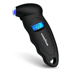 Calibre digital Goodyear con luz para medir presión de neumáticos en PSI BAR KPA KGF/CM²