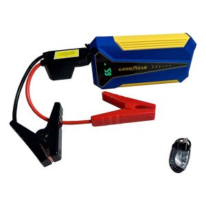 Arrancador portátil Goodyear 10000mAh recargable con linterna LED, USB y accesorios