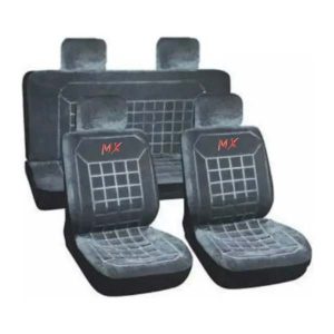 4. funda asiento pana gris logo MX Funda De Asiento De Pana Universal Para Auto gris logo MX