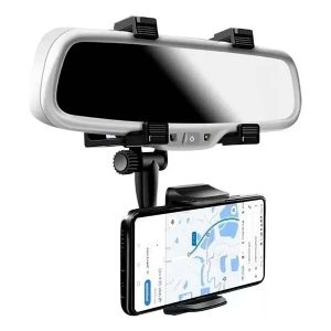 Soporte para celular ajustable en espejo retrovisor de auto