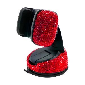 Soporte para celular color rojo brillante con sopapa para tablero de auto