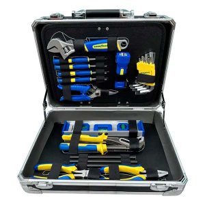 Kit de herramientas Goodyear 113 piezas con maletín azul de aluminio 2