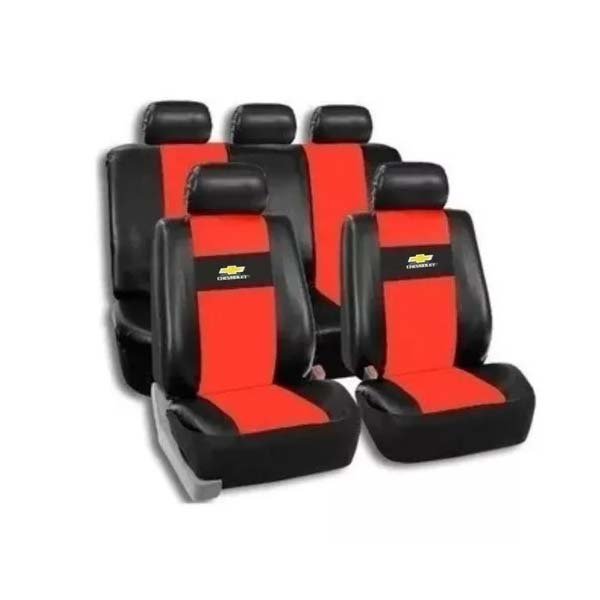Funda para asiento con logo CHEVROLET rojo 2