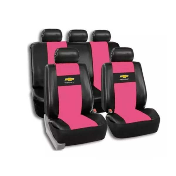 Funda para asiento con logo CHEVROLET rosa