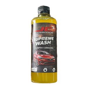 Botella de Shampoo Supreme Wash con Cera Carnauba JC Accesorios 500 ml para limpieza, brillo y protección