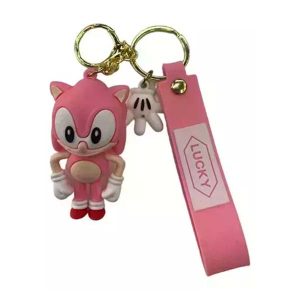 Llavero De Goma 3D Personajes — sonic rosa