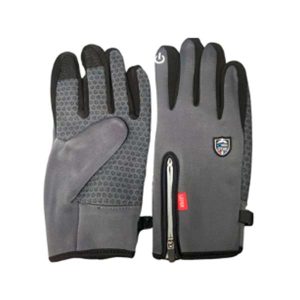 7840-9098 Guantes Premium para Moto Grises con Cierre Talle M o L
