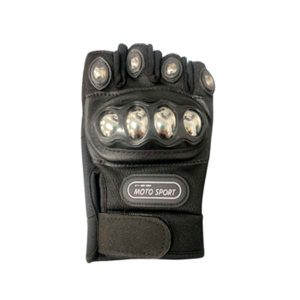 9531 Guantes para Moto Medio Dedo con Carcasa Metálica Anticorte