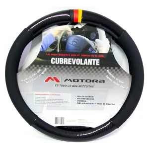 ACUB-71191ALM Cubre Volante Premium Negro con Carbono Bandera Alemania 38 cm