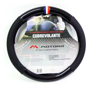 ACUB-71191FRA Cubre Volante Premium Negro con Carbono Bandera Francia 38 cm