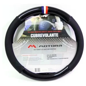 ACUB-71191FRA Cubre Volante Premium Negro con Carbono Bandera Francia 38 cm