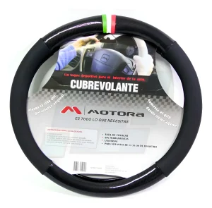 ACUB-71191ITA Cubre Volante Premium Negro con Carbono Bandera Italia 38 cm
