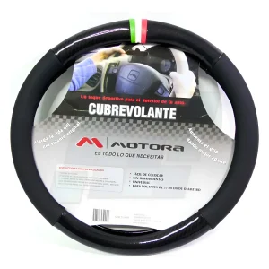 ACUB-71191ITA Cubre Volante Premium Negro con Carbono Bandera Italia 38 cm