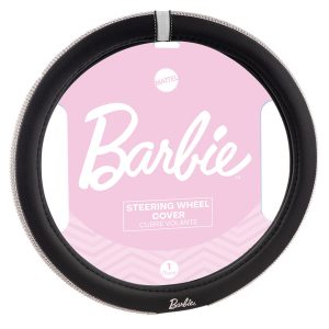Cubre Volante Barbie Negro Con Strass Y Firma 38cm BBSWC007