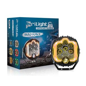 DL-A50BLA Prilight Faro Force 5 Pulgadas Luz Blanca + DRL Ámbar 50W
