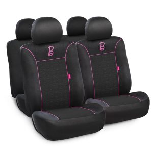 Funda De Asiento Barbie – Negra Con Detalle Rosa 10 Piezas BBSC002BP