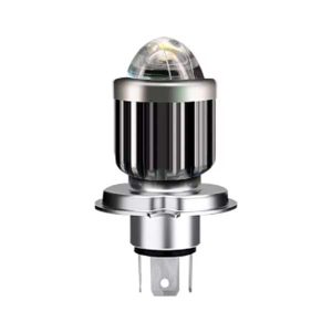 H4-LUPA-B Lámpara H4 LED con Lupa para Moto 12V 15W Luz Blanca