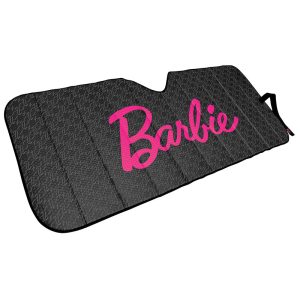 Parasol Barbie Negro Con Firma En Rosa BBSSH004