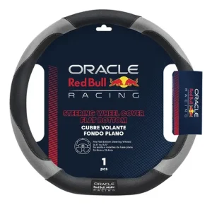 RBSWCD009BG Red Bull Cubre Volante Base Plana Negro y Gris 38 cm