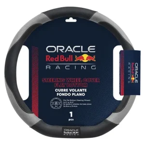 RBSWCD009BG Red Bull Cubre Volante Base Plana Negro y Gris 38 cm